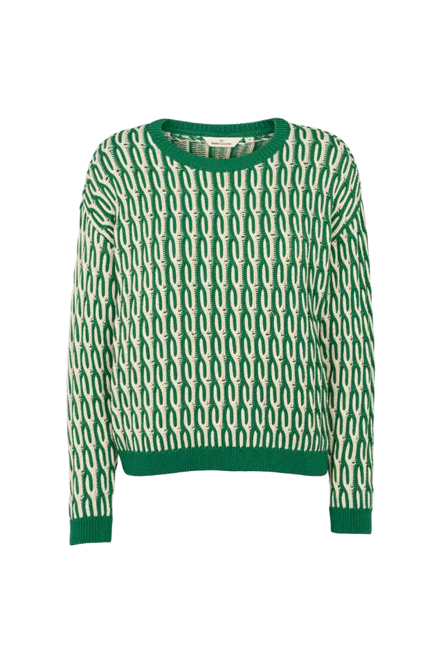 Basic Apparel Basic Apparel Minie Sweater - Abundant Green / Whisper White