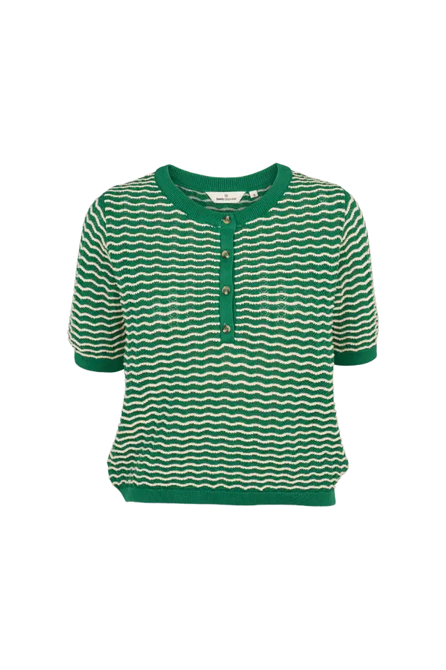 Basic Apparel Basic Apparel Cashi Granddad Pullover - Abundant Green / Birch