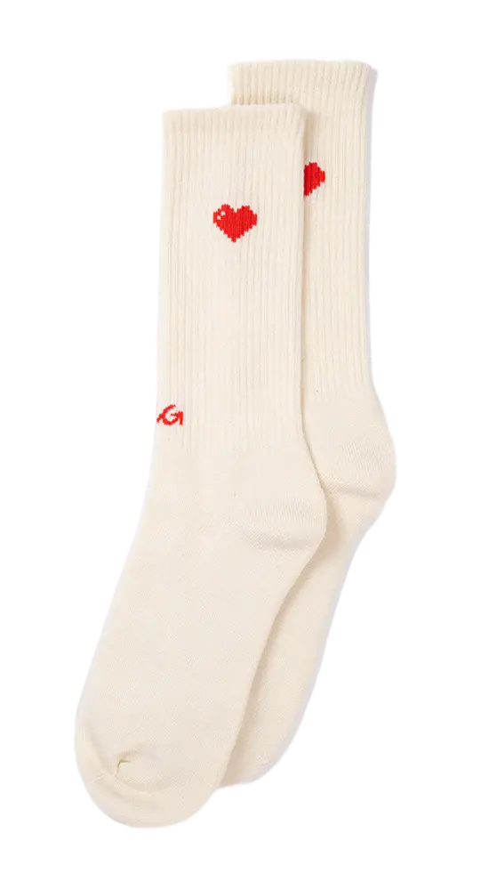 Alfredo Gonzales Alfredo Gonzales Athletic Sokken Icon Hearts Off White