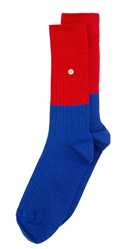 Alfredo Gonzales Alfredo  Gonzales Merino Rib Two Tone Sokken