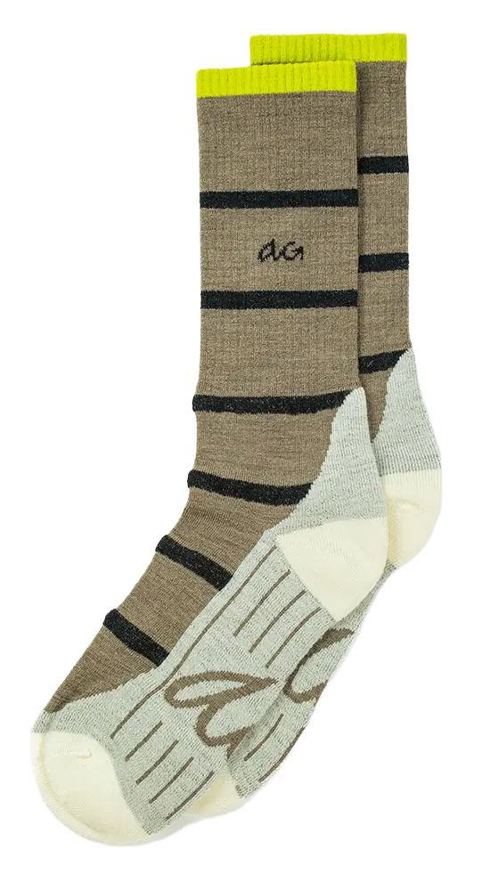 Alfredo Gonzales Alfredo Gonzales Merino Hike Sokken Stripe Thin Tabacco