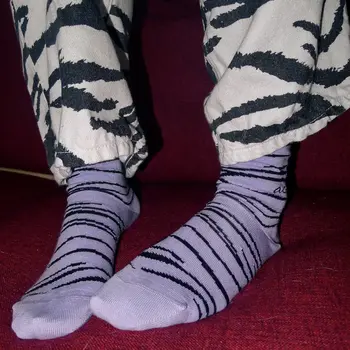 Alfredo Gonzales Femme Socks Ruffle Cuff Zebra