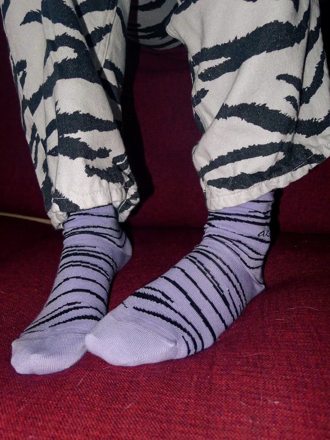 Alfredo Gonzales Alfredo Gonzales Femme Sokken Ruffle Cuff Zebra