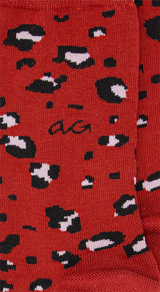 Alfredo Gonzales Alfredo Gonzales Femme Sokken Panther Print Rust