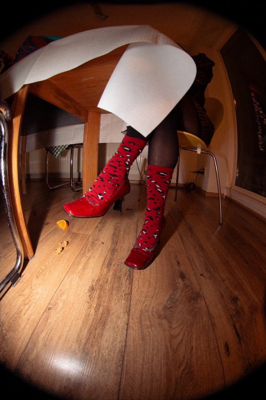 Alfredo Gonzales Alfredo Gonzales Femme Sokken Panther Print Rust