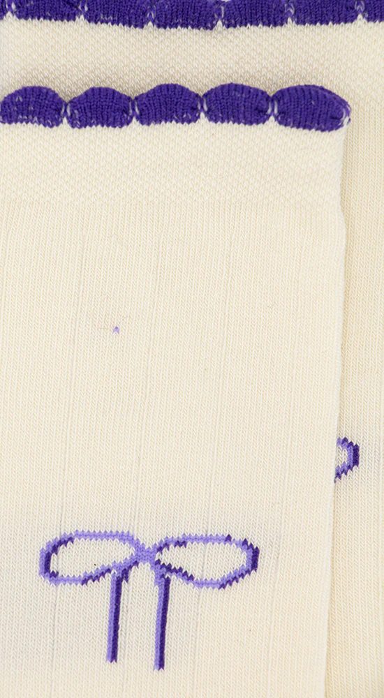 Alfredo Gonzales Alfredo Gonzales Femme Sokken Ruffle Coquette Bow Off White