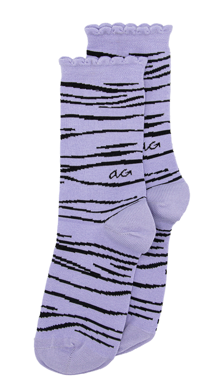 Alfredo Gonzales Alfredo Gonzales Femme Sokken Ruffle Cuff Zebra