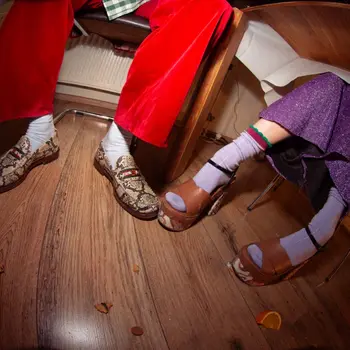 Alfredo Gonzales Femme Socks Ruffle Plain Lilac