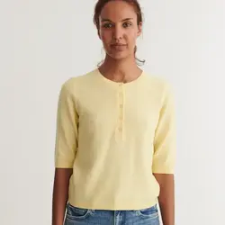 Basic Apparel Selem Granddad Tee - Sunlight