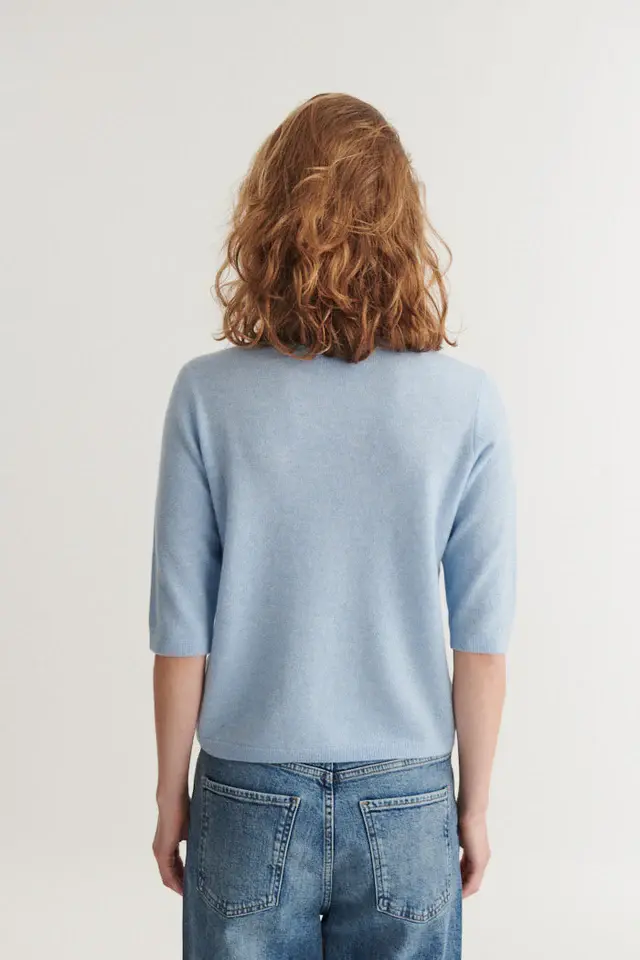 Basic Apparel Basic Apparel Selem Granddad Tee - Light Blue