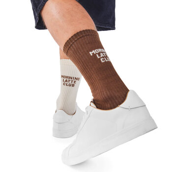 Many Mornings Sport Socks Latte Club