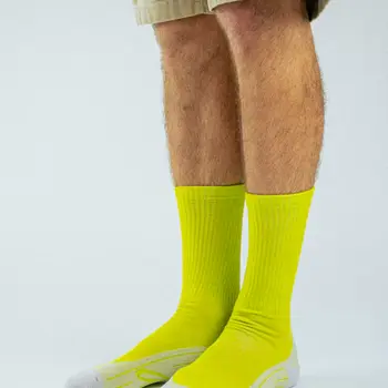 Alfredo Gonzales Merino Hike Socks Plain Citron