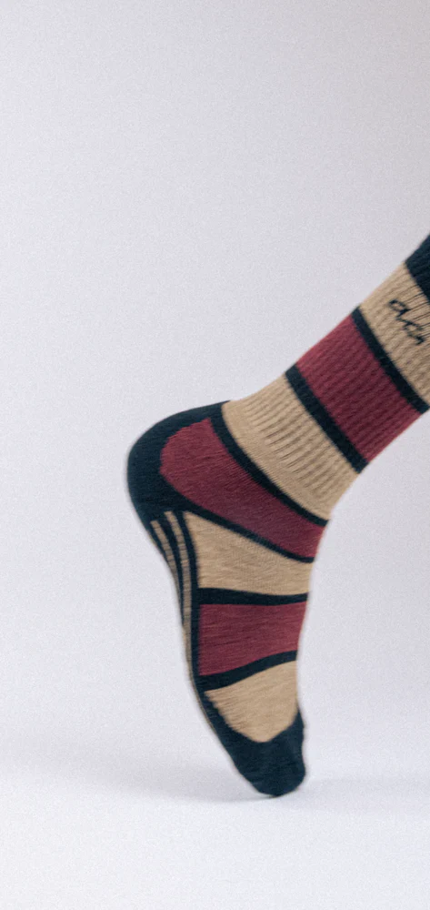 Alfredo Gonzales Alfredo Gonzales Merino Hike Sokken Patch Bordeaux