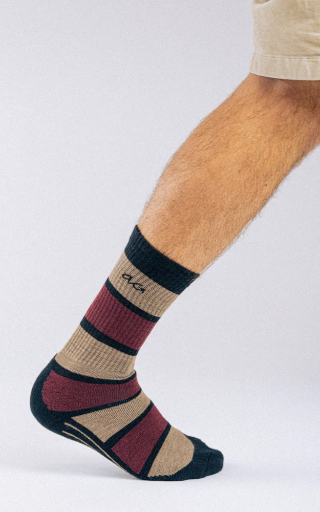 Alfredo Gonzales Alfredo Gonzales Merino Hike Sokken Patch Bordeaux