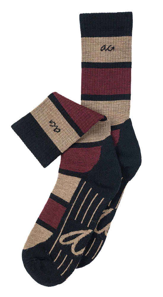 Alfredo Gonzales Alfredo Gonzales Merino Hike Sokken Patch Bordeaux