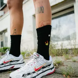 Alfredo Gonzales Socks Athletic Icon Fire Black