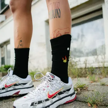 Alfredo Gonzales Socks Athletic Icon Fire Black