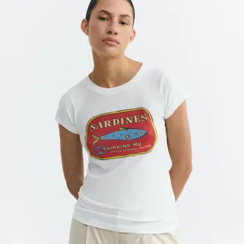 Thinking Mu Sardines Mirna Tee White