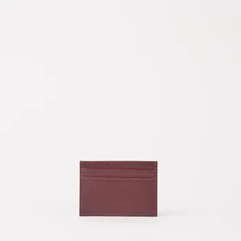 O My Bag Marks Cardcase Dark Cherry Soft Grain Leather