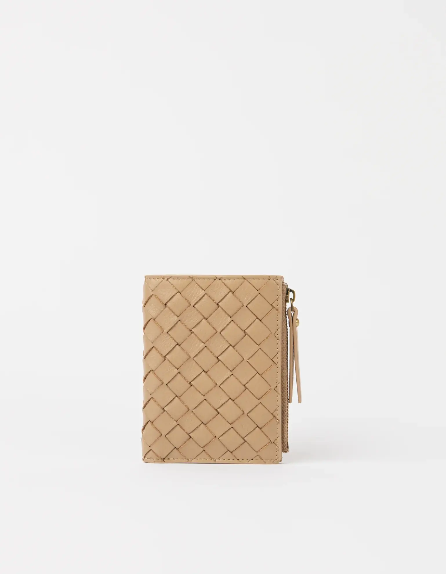 O My Bag O My Bag Jamie Portemonnee Woven Sand Woven Soft Grain Leather