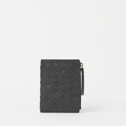 O My Bag Jamie Wallet Woven Black Woven Soft Grain Leather