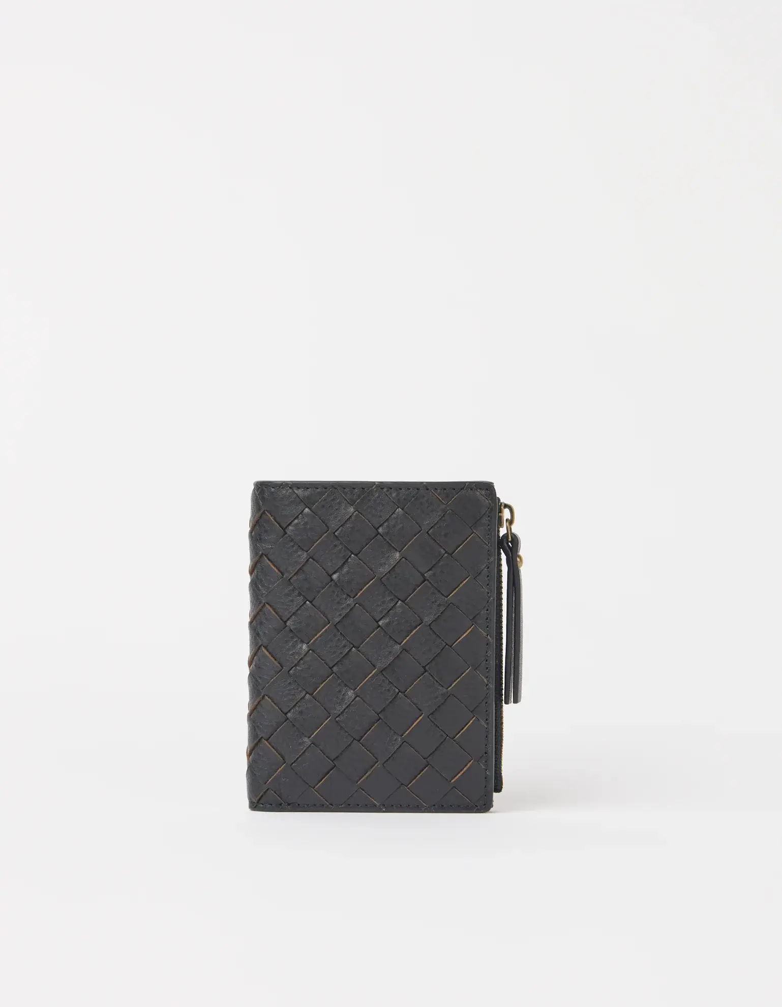 O My Bag O My Bag Jamie Portemonnee Woven Black Woven Soft Grain Leather