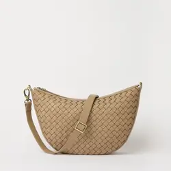 O My Bag Leo Midi Tas Woven Soft Grain Leather