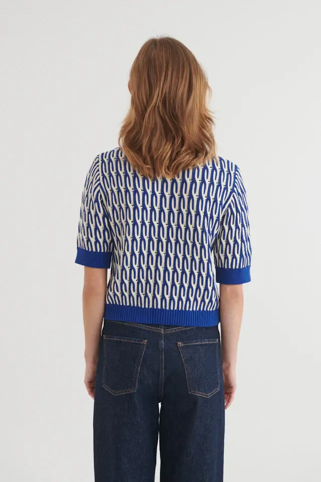 Basic Apparel Basic Apparel Minie Cardigan - Sodalite Blue / Whisper White