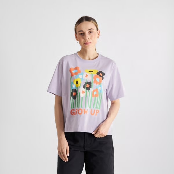 Dedicated Dedicated T-Shirt Vadstena Grow Up Thistle Purple