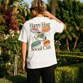 On Vacation Happy Hour Social Club T-Shirt White