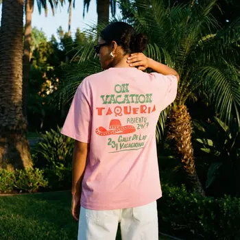 On Vacation Taqueria T-Shirt Pink