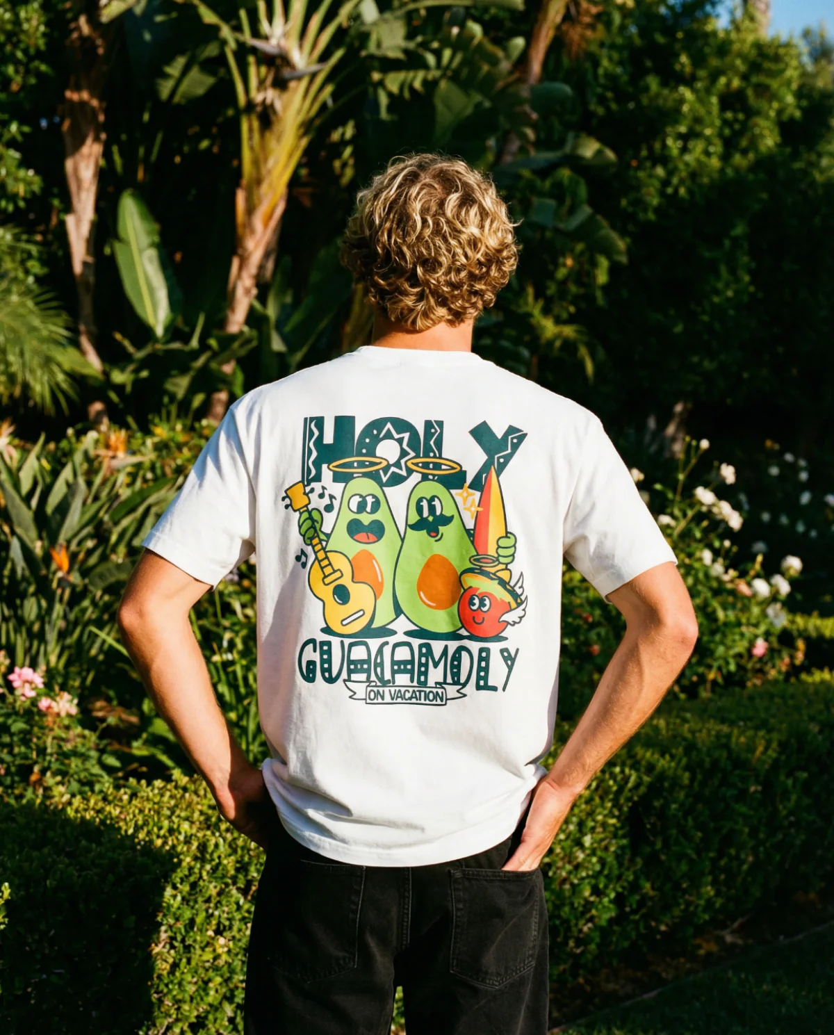 On Vacation On Vacation Holy Guacamoly T-Shirt Wit