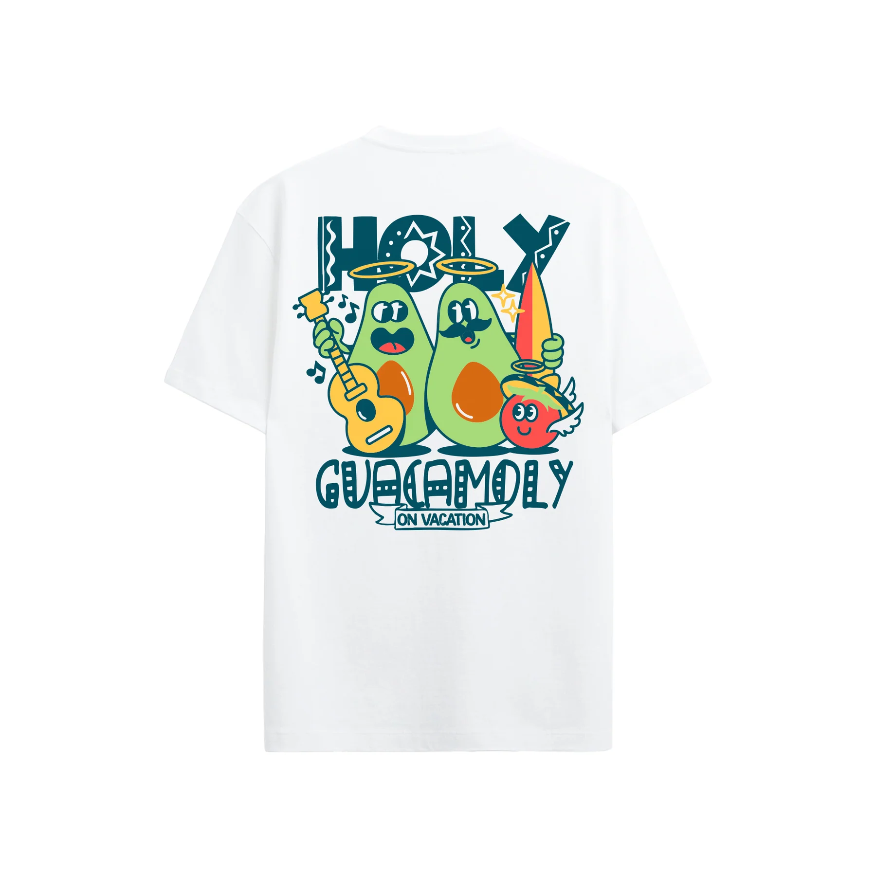 On Vacation On Vacation Holy Guacamoly T-Shirt Wit