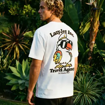 On Vacation Lazy Jet T-Shirt Wit