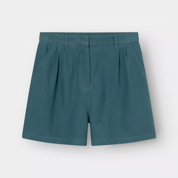 Dedicated Shorts Djupvik Linen Mediterranea Green