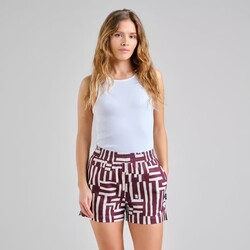 Dedicated Shorts Aspudden Lines & Sticks Fig Red