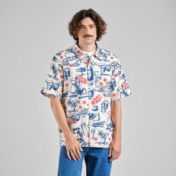 Dedicated Shirt Brantevik Dinner Time Blue