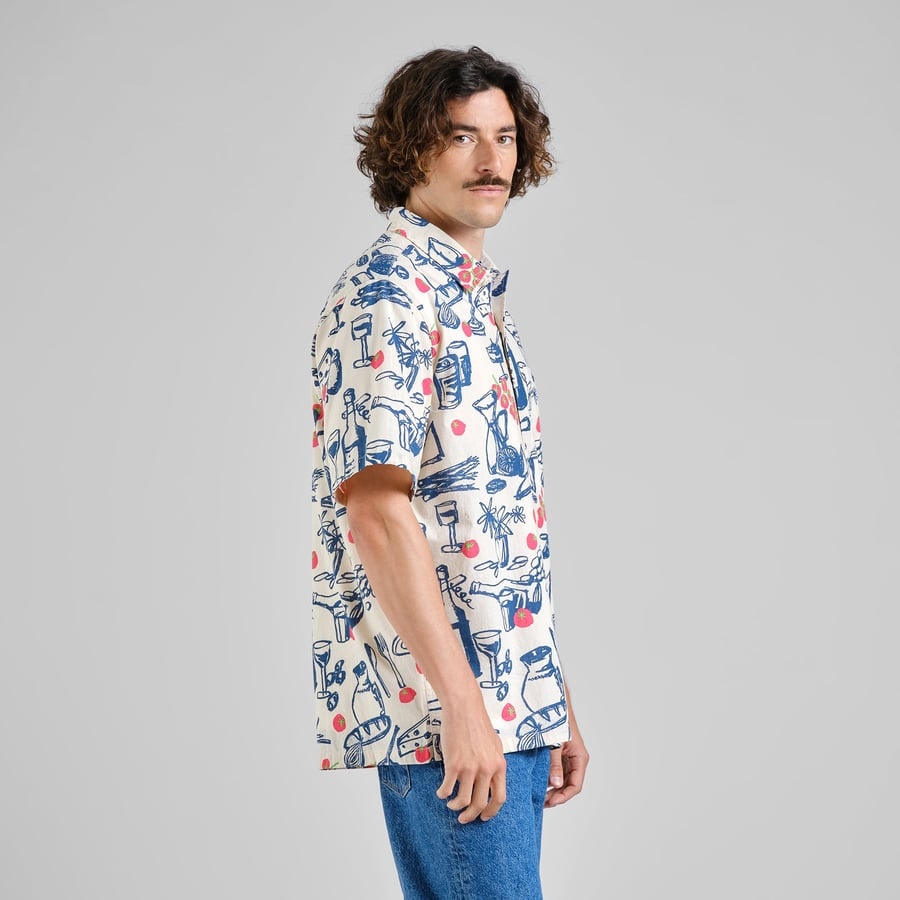 Dedicated Dedicated Shirt Brantevik Dinner Time Blue