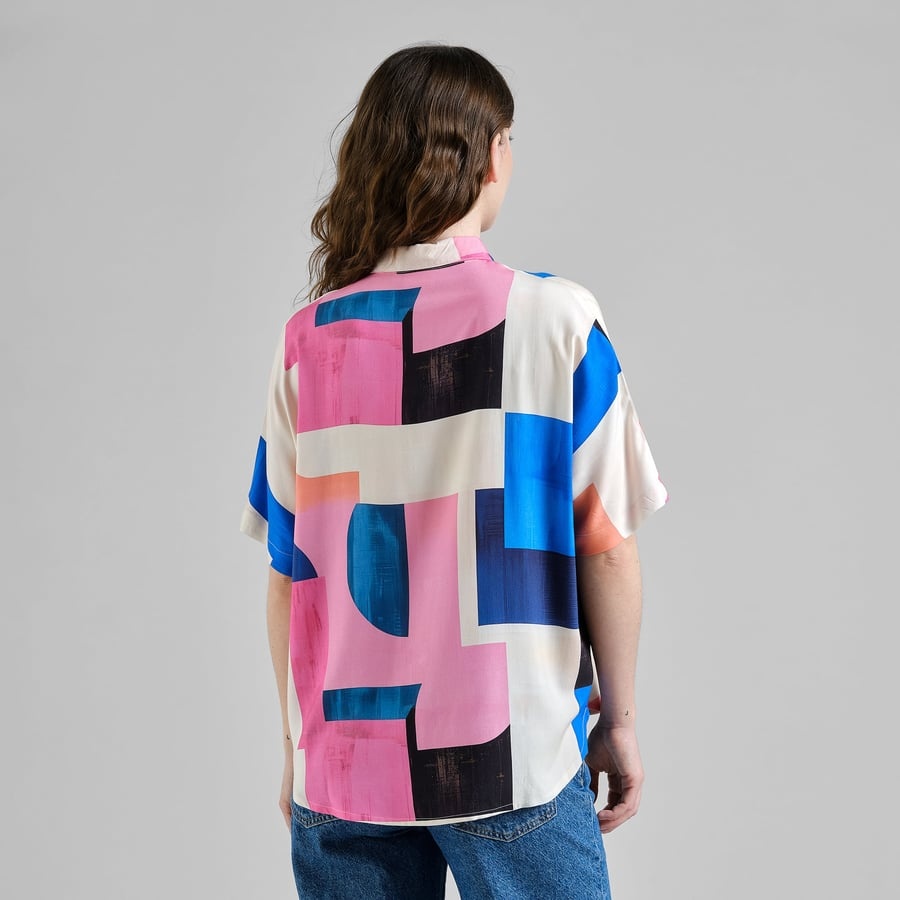Dedicated Dedicated Shirt Alsvik Abstract Block Multi Color