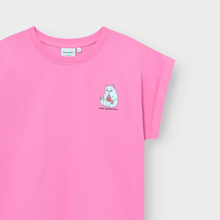 Dedicated Dedicated T-Shirt Visby Best Lives Moonlite Pink