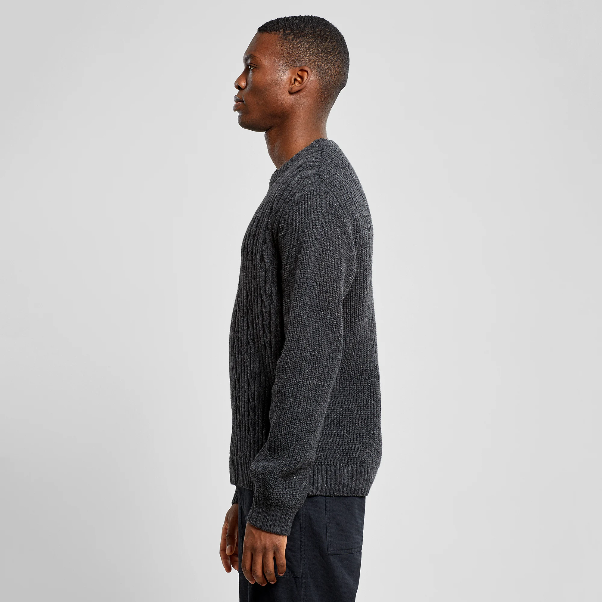 Dedicated Dedicated Sweater Ludvika Dark Grey Melange