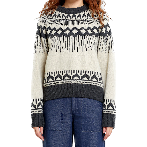 Dedicated Dedicated Sweater Fair Isle Pearl White