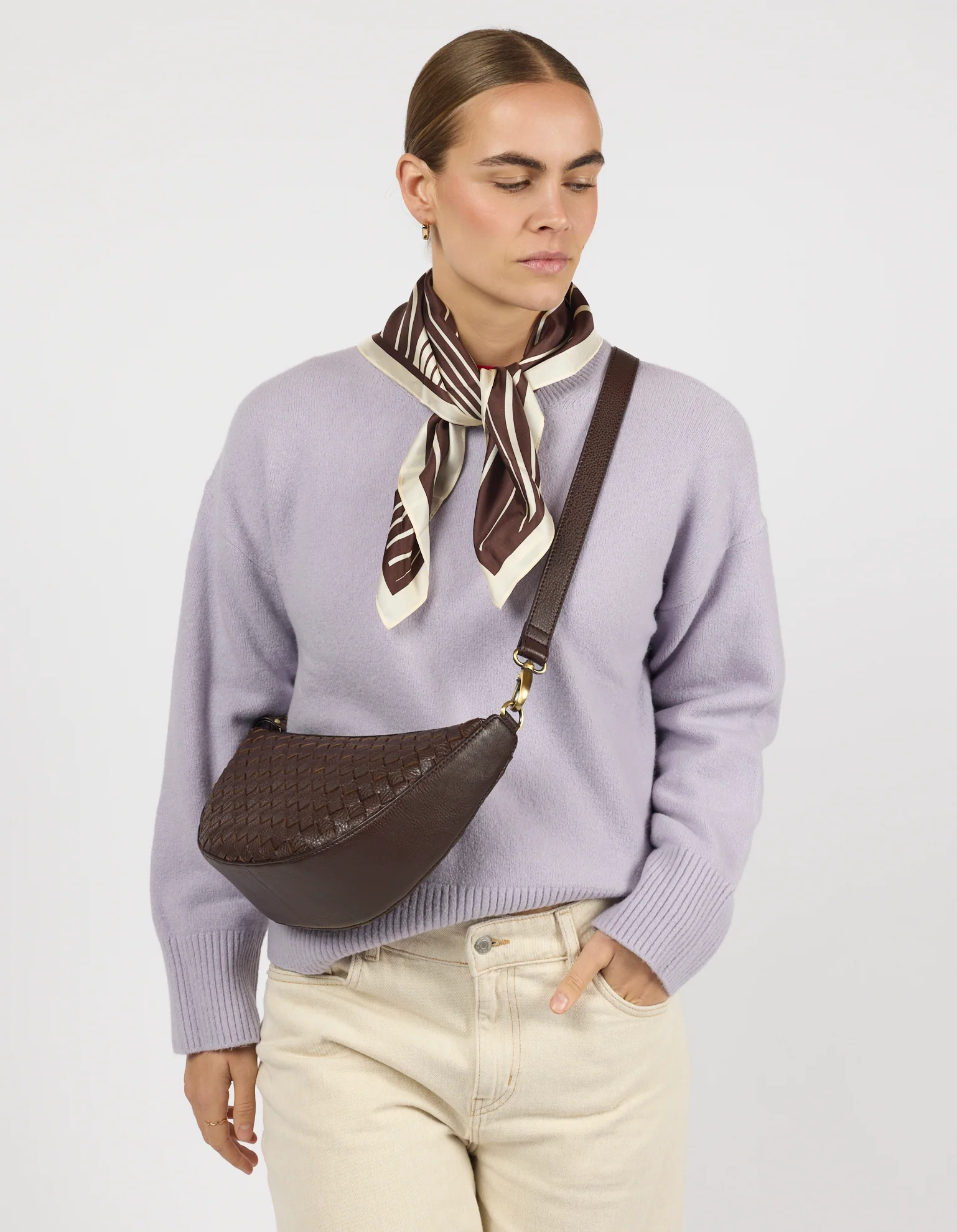 O My Bag O My Bag Leo Midi Tas Woven Soft Grain Leather