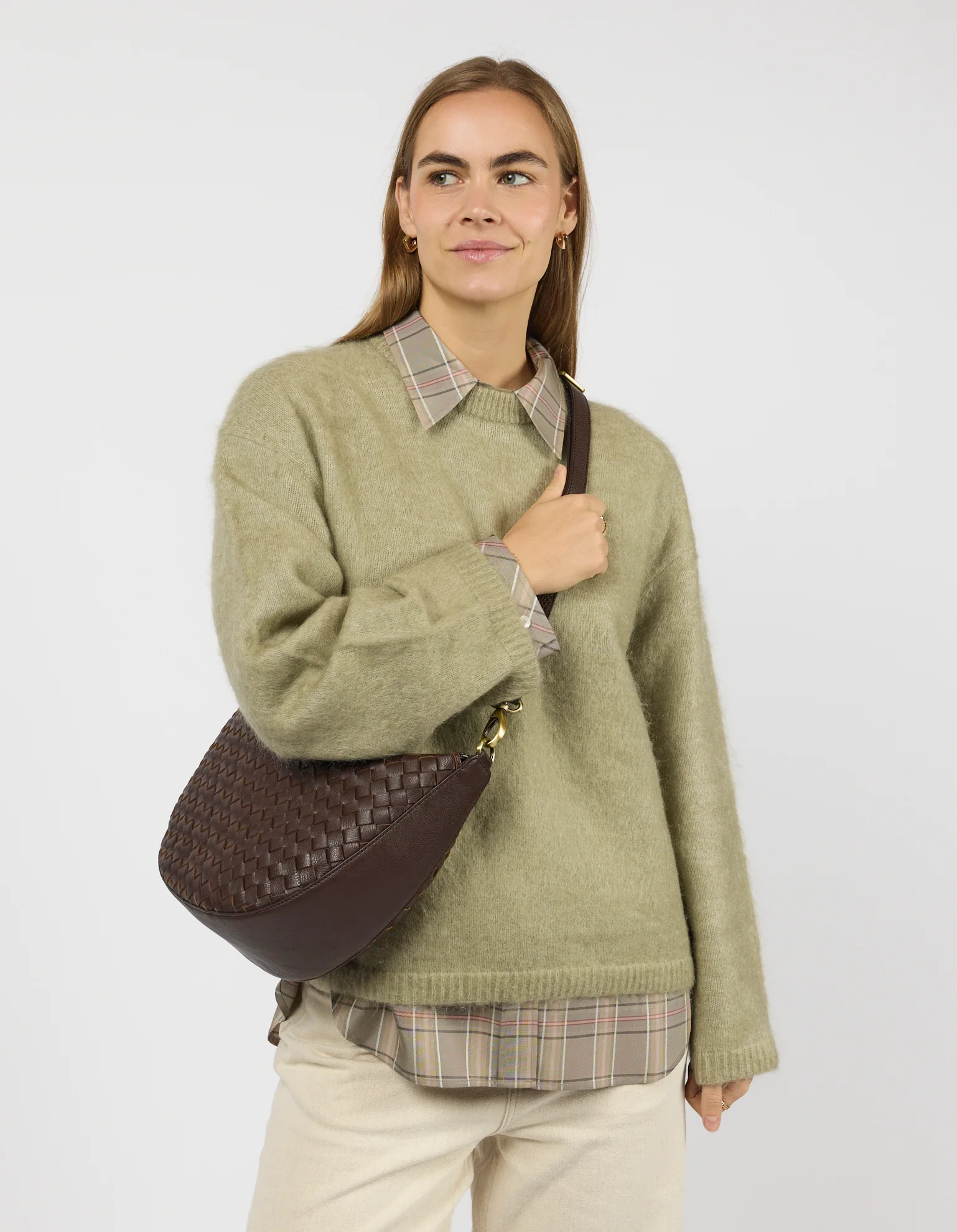 O My Bag O My Bag Leo Maxi Tas Woven Soft Grain Leather