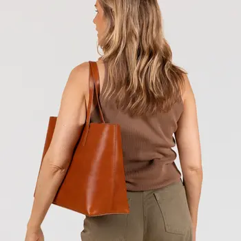 O My Bag Sam Shopper Cognac Classic Leather