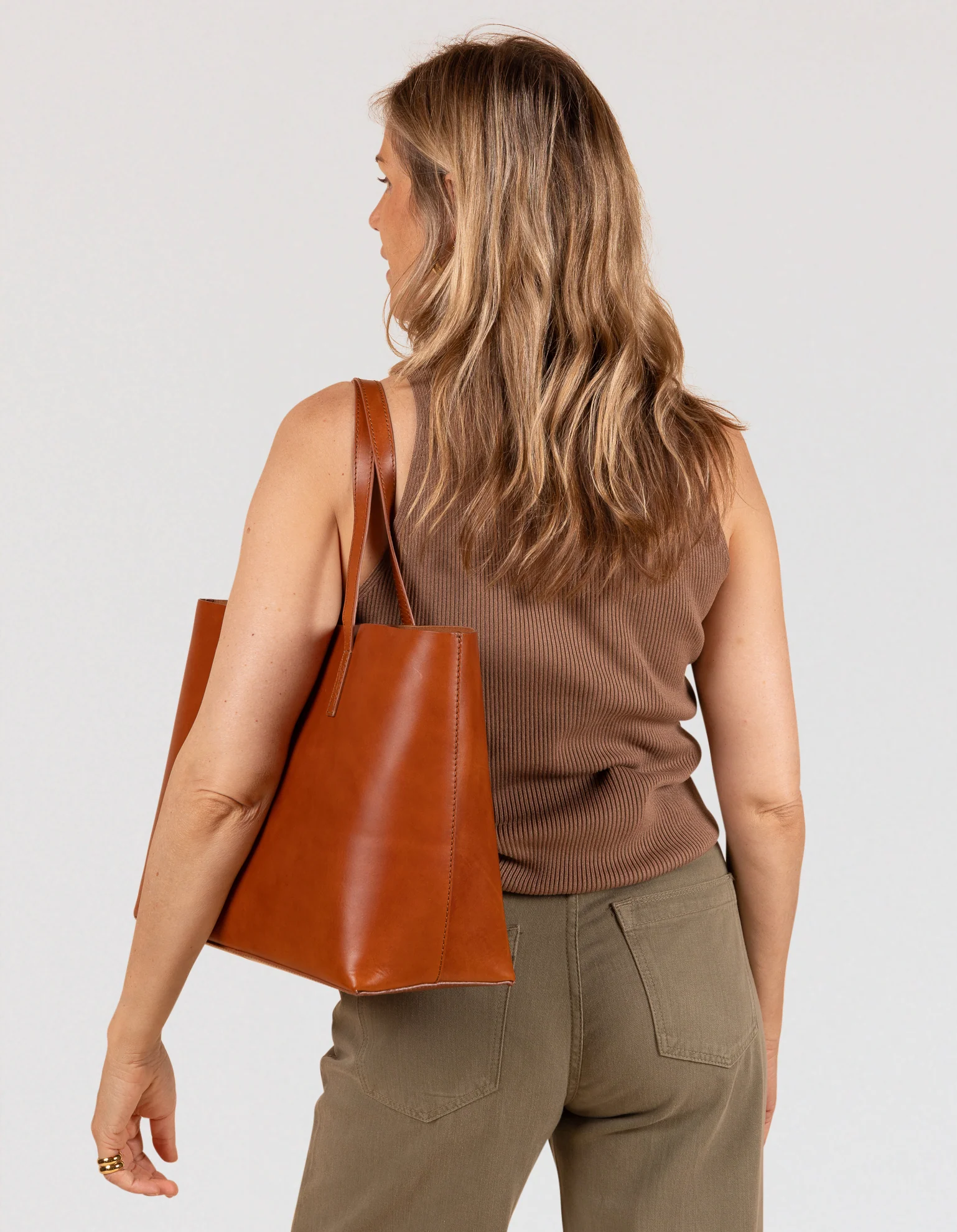 O My Bag O My Bag Sam Shopper Cognac Classic Leather