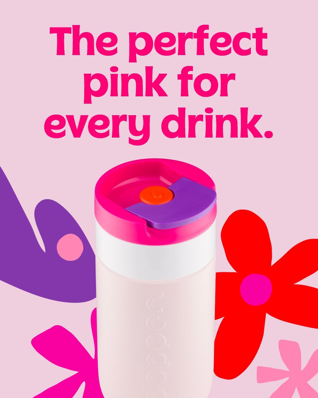 Dopper Dopper Travel Mug 400ml Berry Pink