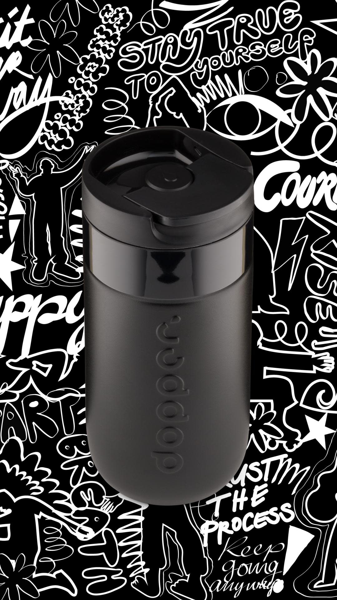 Dopper Dopper Travel Mug 300ml Blazing Black