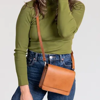 O My Bag Audrey Mini Bag Cognac Vegan Uppeal