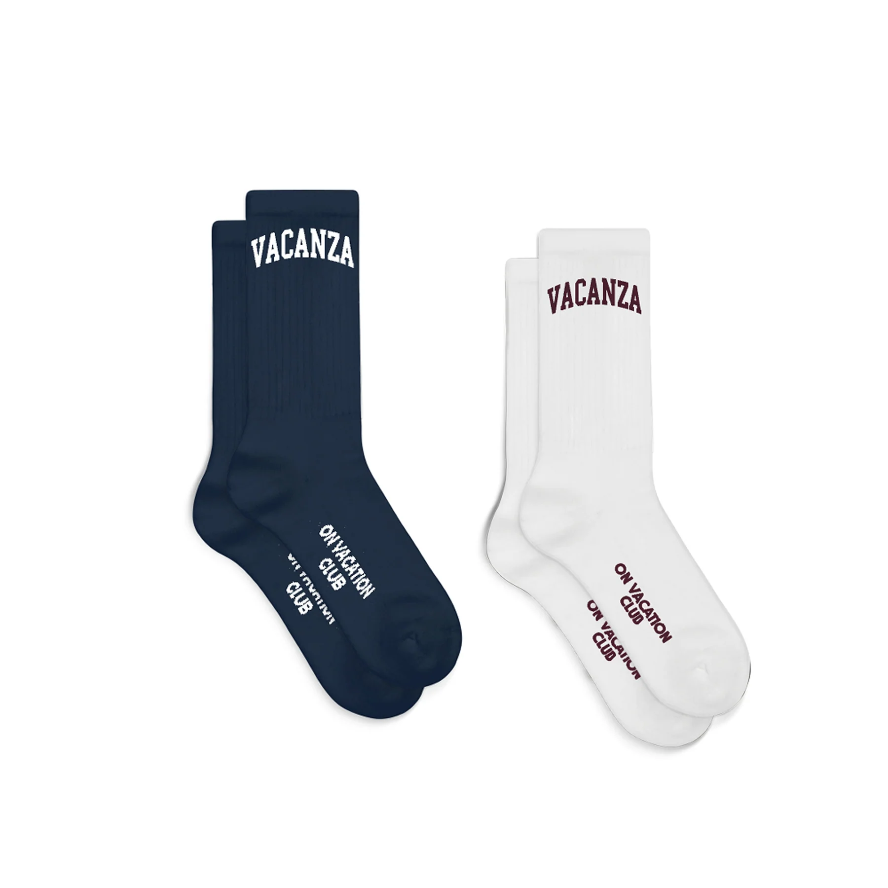 On Vacation On Vacation 2 Pack Vacanza Socks White & Navy 39-42
